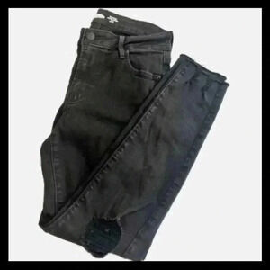 Old Navy Rockstar Super Skinny  Ankle Mid-rise Black Denim Jeans Women’s Size 6